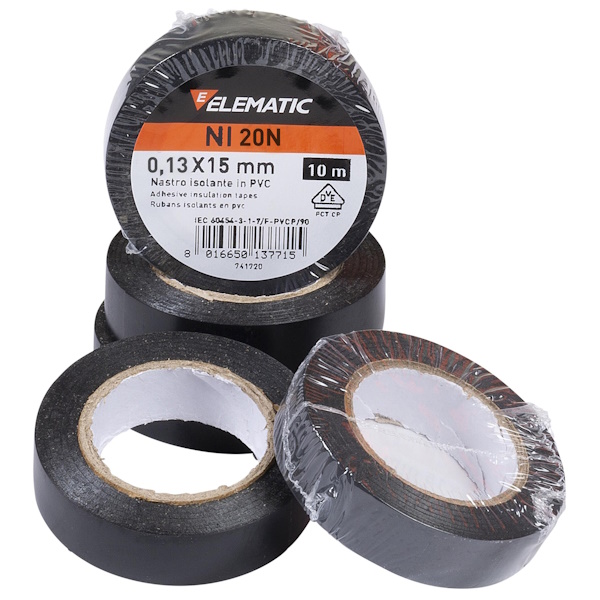 Elematic Nastro Isolante in PVC Colore Nero - ELEMATIC